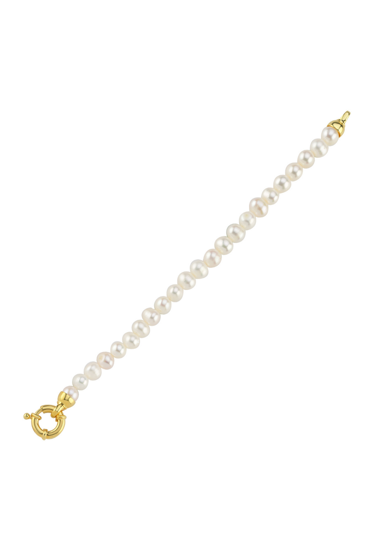 Halka kilitli doğal inci bileklik, zarif ve şık tasarım, doğal pearl bracelet ile özel günler için ideal.