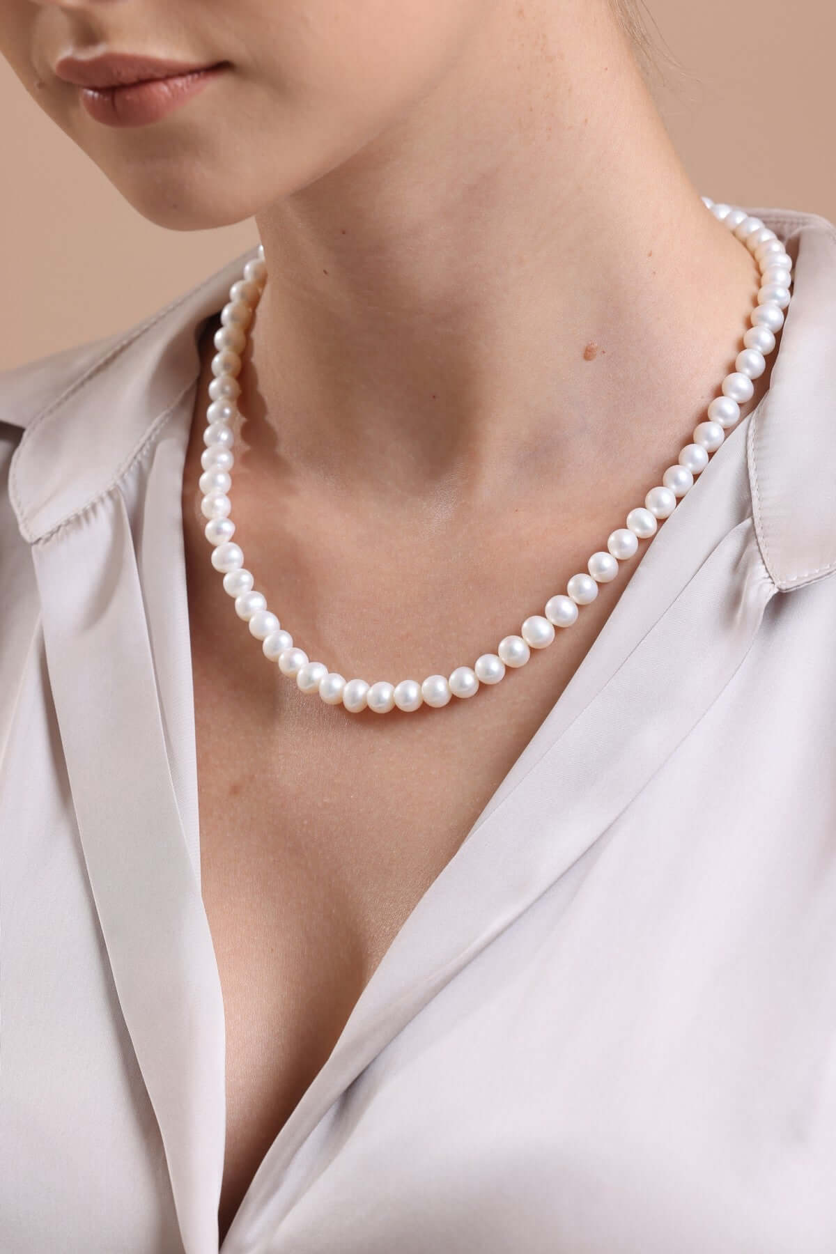 Sıralı Doğal İnci Küpe Kolye İkili Set | | Birinci1926