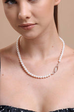 Yaprak Taşlı Doğal İnci Kolye Bileklik İkili Set | | Birinci1926