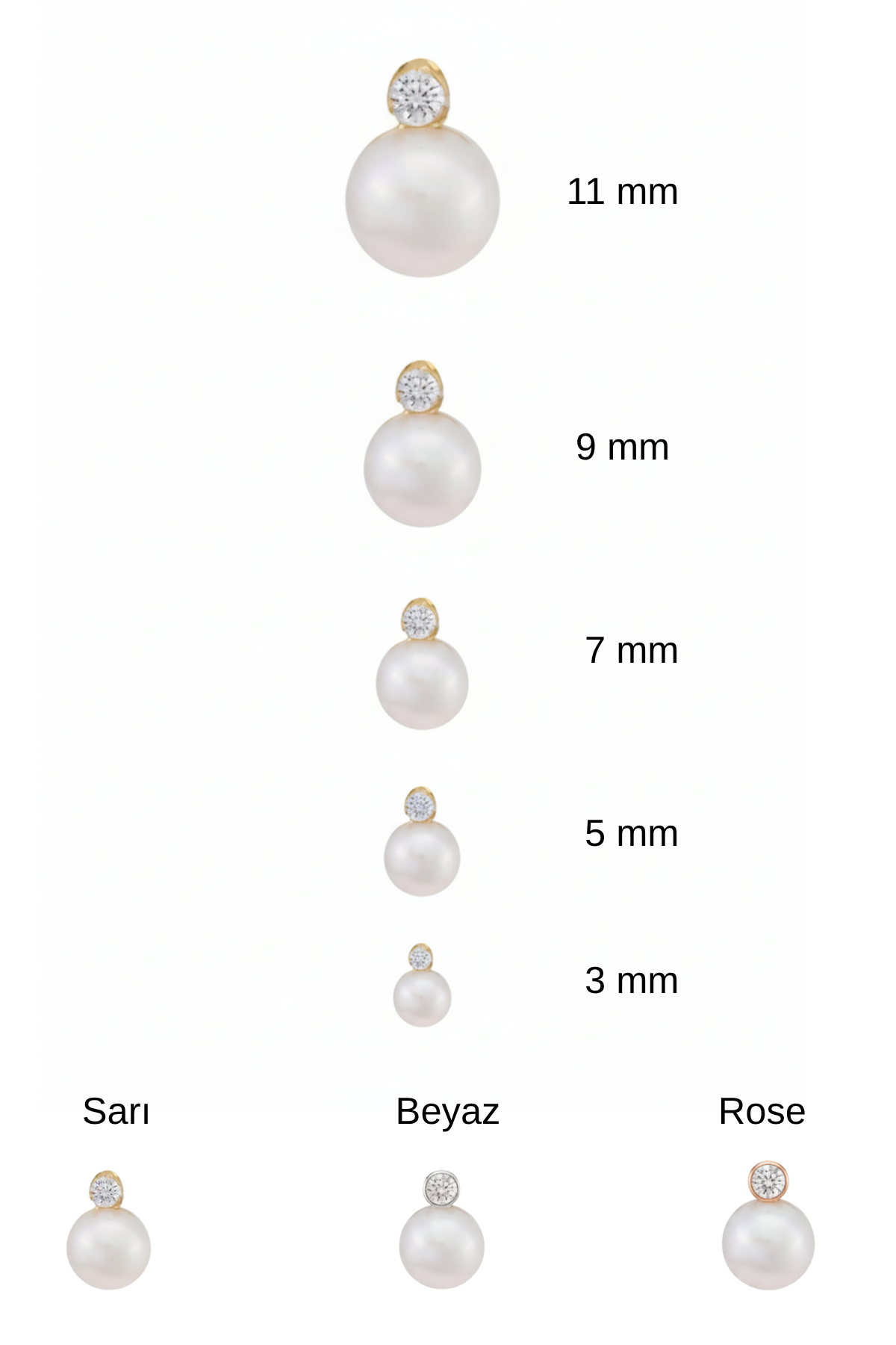 Pırlantalı İnci Küpe