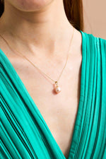 Pembe Damla Doğal İnci Kolye Küpe İkili Set | | Birinci1926