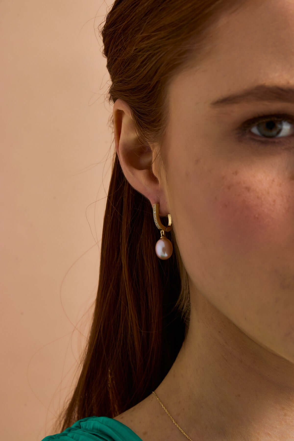 Pembe Damla Doğal İnci Küpe | | Birinci1926