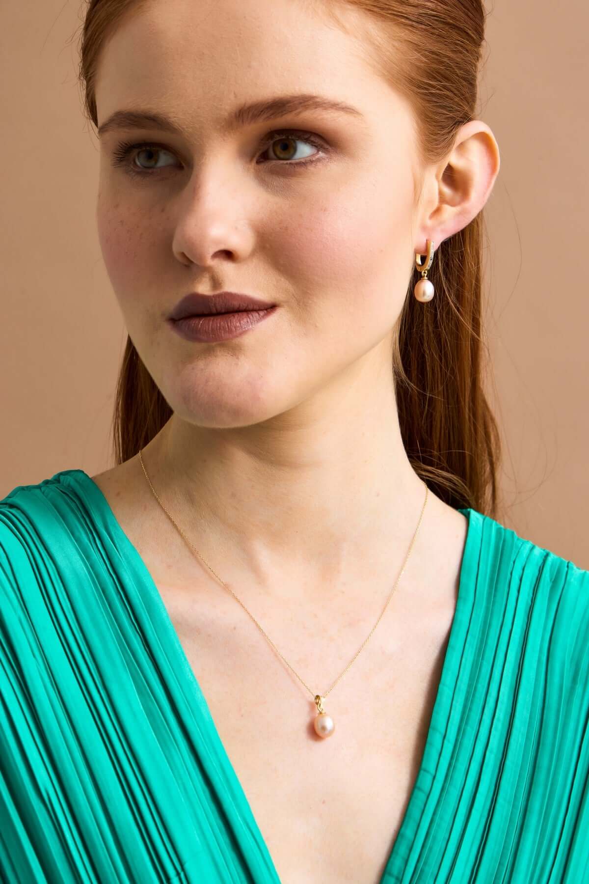 Pembe Damla Doğal İnci Küpe | | Birinci1926