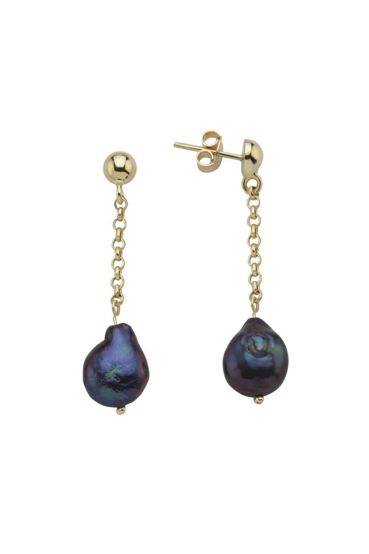 Doğal Barok İncili Zincir Küpe | | Birinci1926