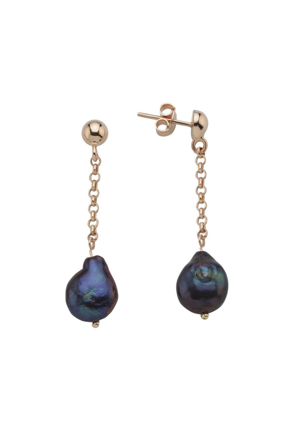 Doğal Barok İncili Zincir Küpe | | Birinci1926