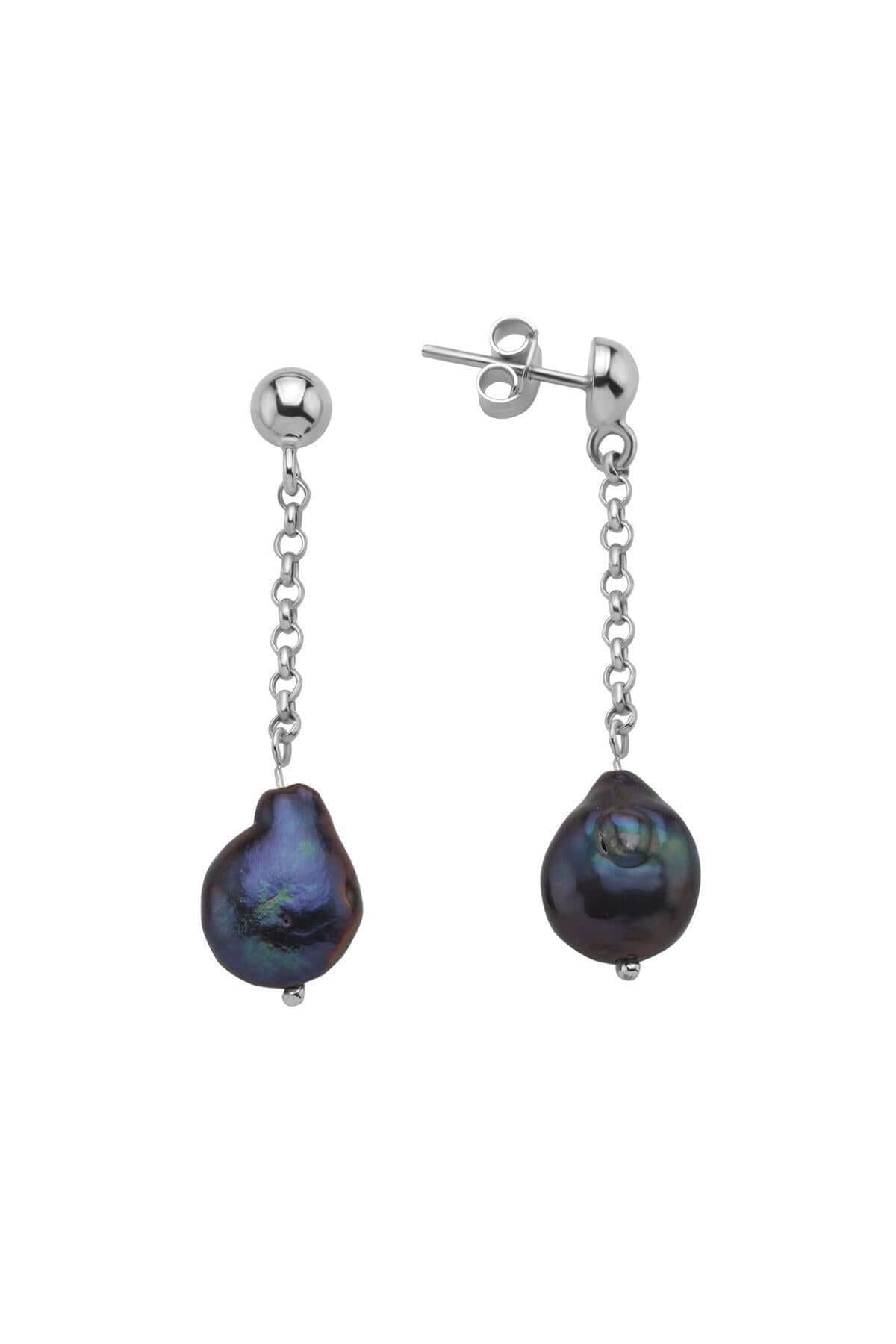 Doğal Barok İncili Zincir Küpe | | Birinci1926