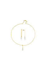 Doğal İnci Choker Küpe Kolye İkili Set | | Birinci1926