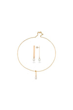 Doğal İnci Choker Küpe Kolye İkili Set | | Birinci1926