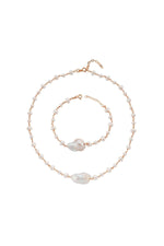 Barok Doğal İnci Kolye Bileklik İkili Set | | Birinci1926