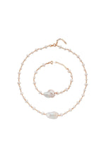 Barok Doğal İnci Kolye Bileklik İkili Set | | Birinci1926