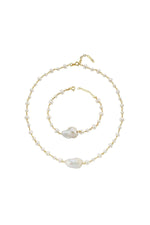 Barok Doğal İnci Kolye Bileklik İkili Set | | Birinci1926