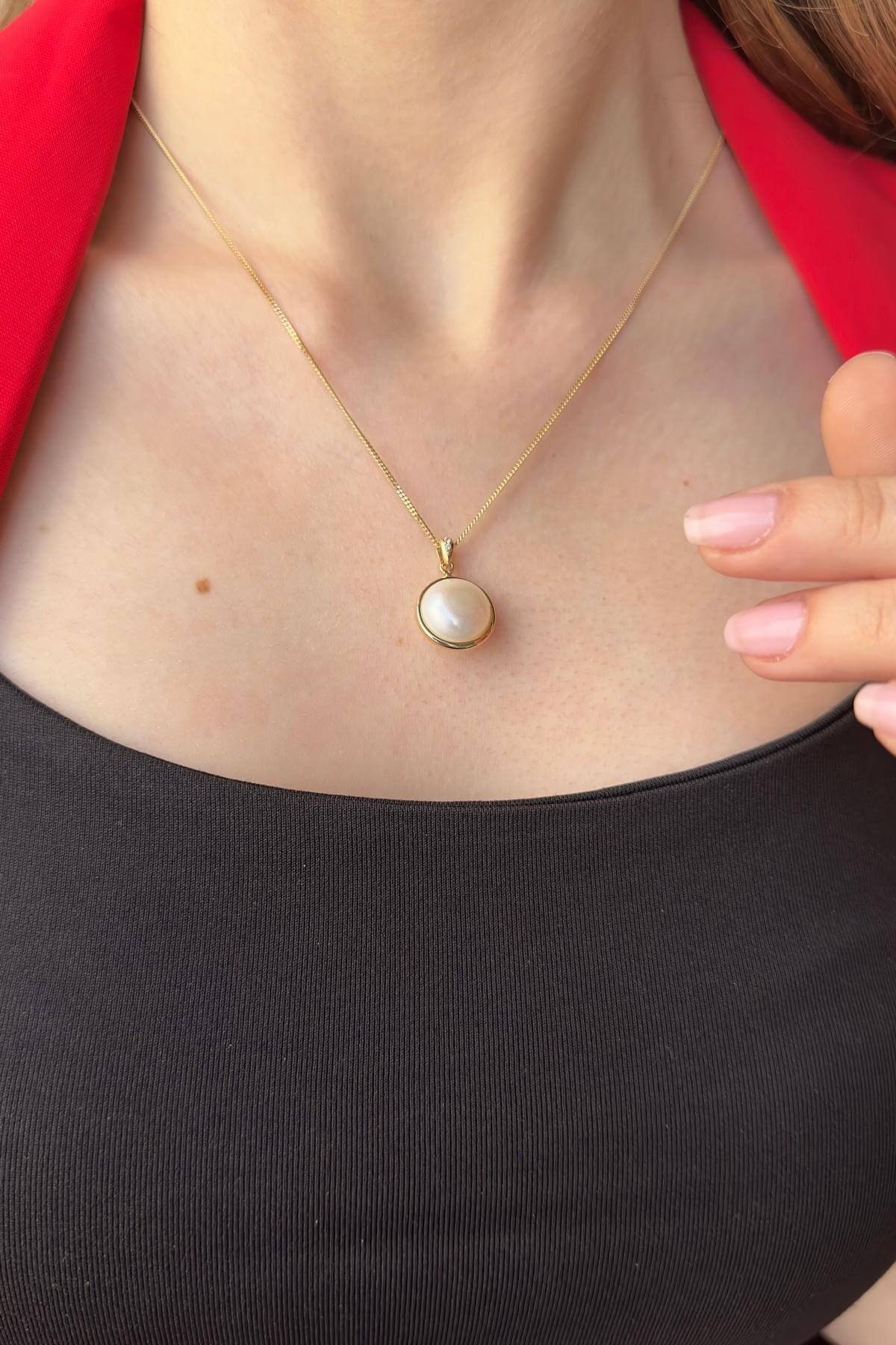 Zirkon Taşlı Doğal İncili Kolye | | Birinci1926