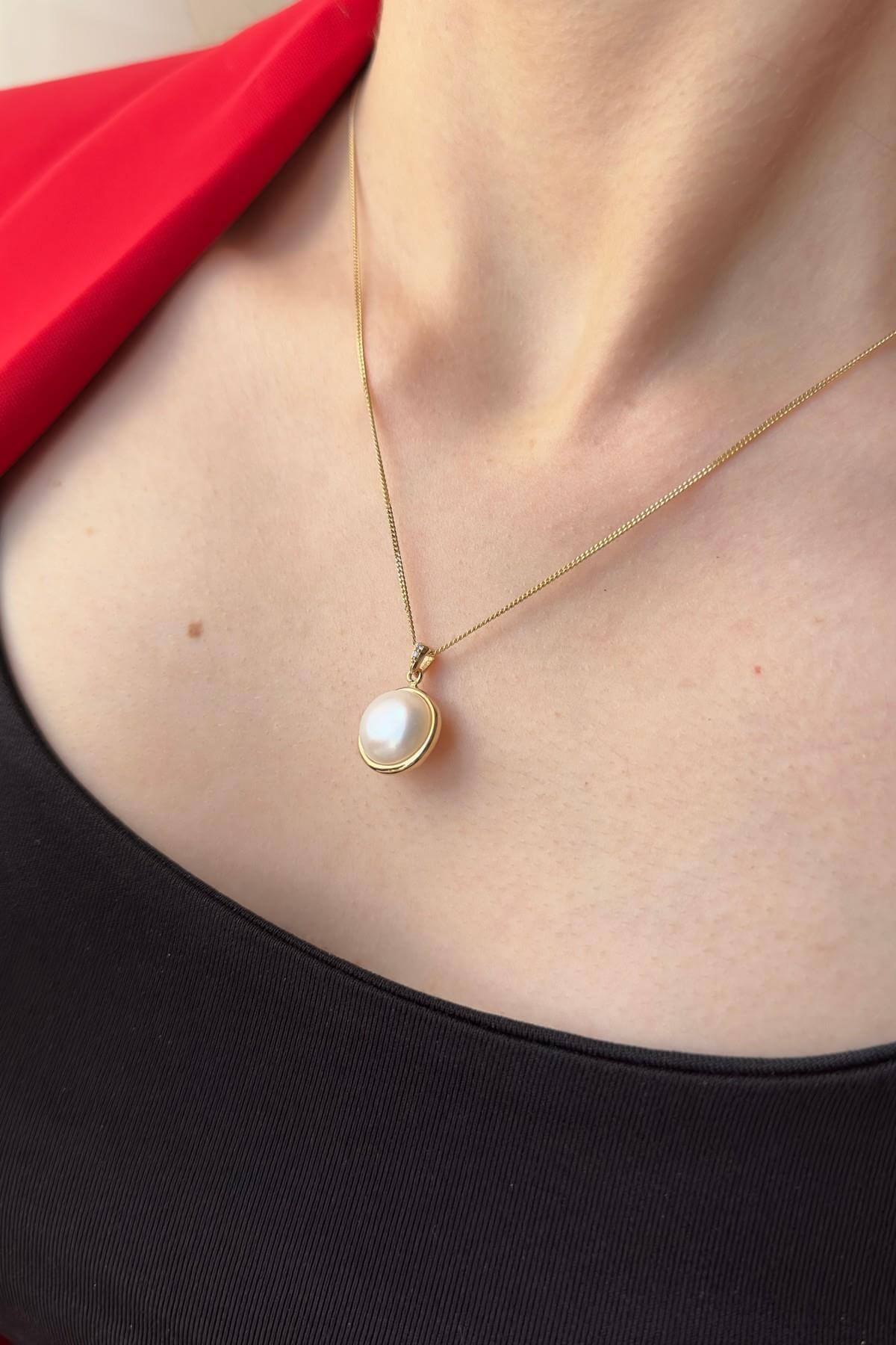 Zirkon Taşlı Doğal İncili Kolye | | Birinci1926