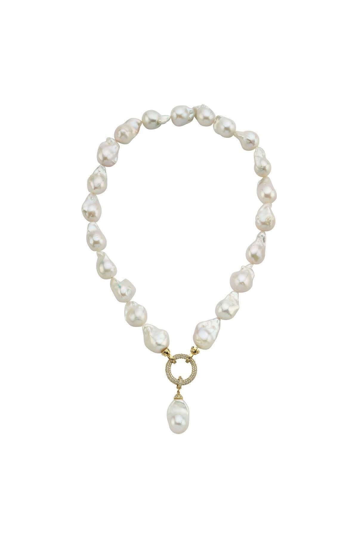 Halka Kilitli Barok Doğal İnci Kolye | | Birinci1926