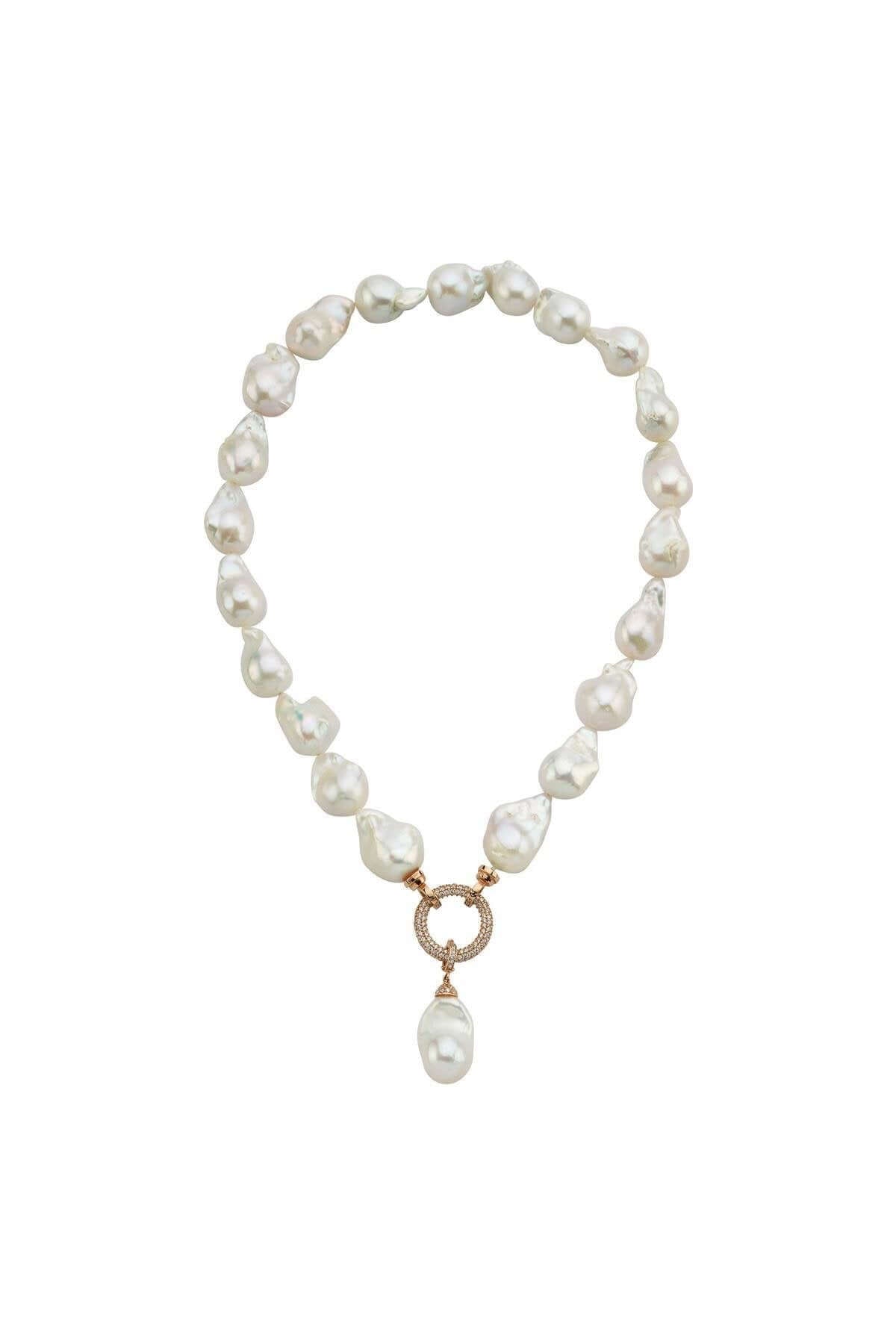 Halka Kilitli Barok Doğal İnci Kolye | | Birinci1926