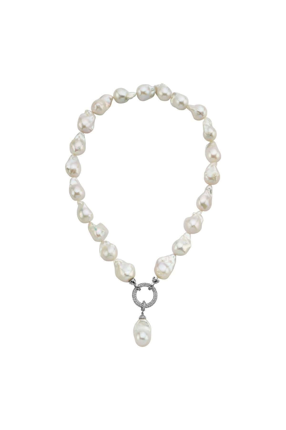 Halka Kilitli Barok Doğal İnci Kolye | | Birinci1926