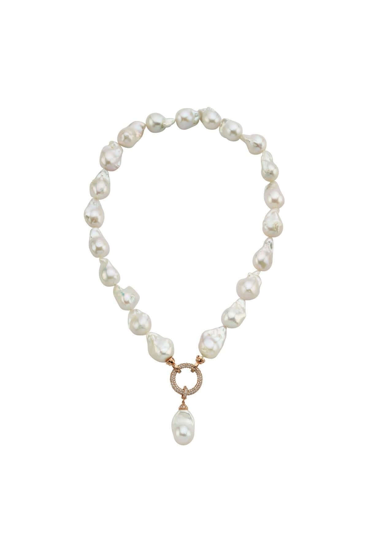 Halka Kilitli Barok Doğal İnci Kolye | | Birinci1926