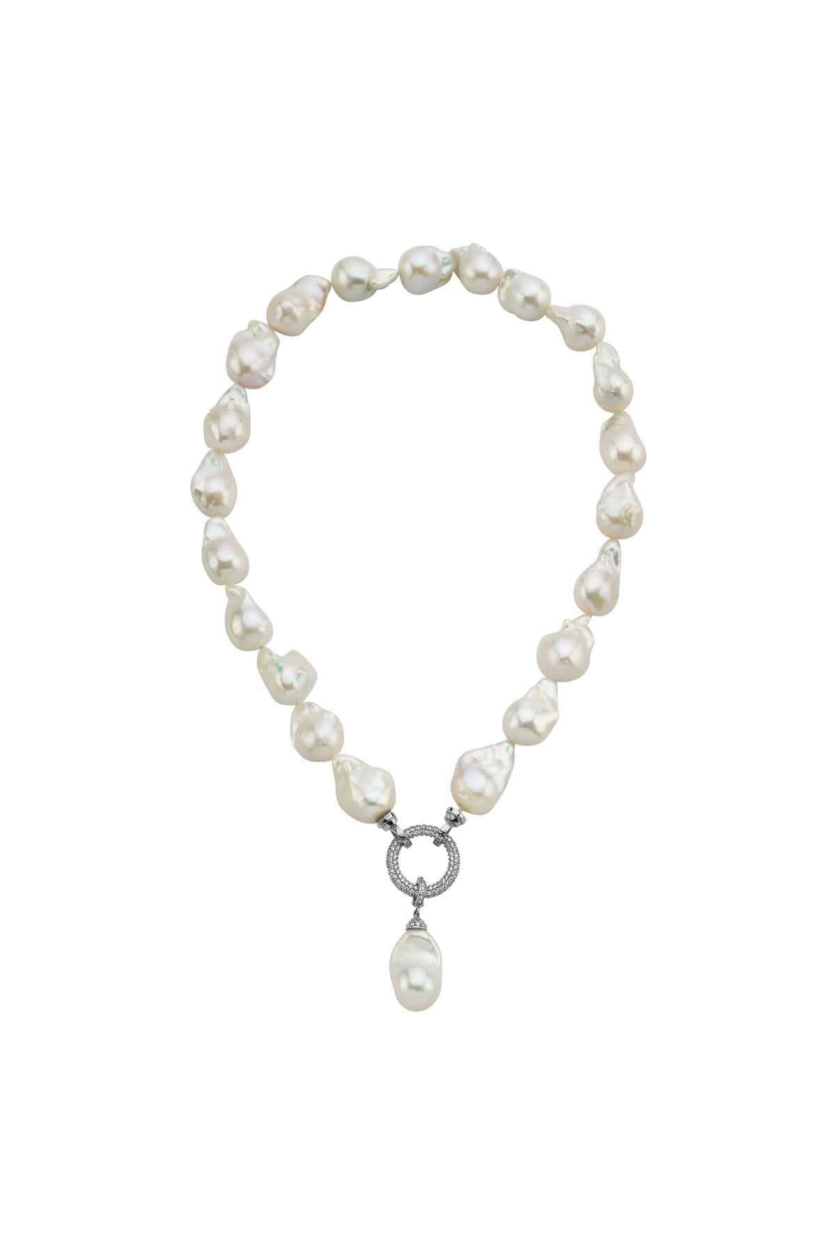 Halka Kilitli Barok Doğal İnci Kolye | | Birinci1926