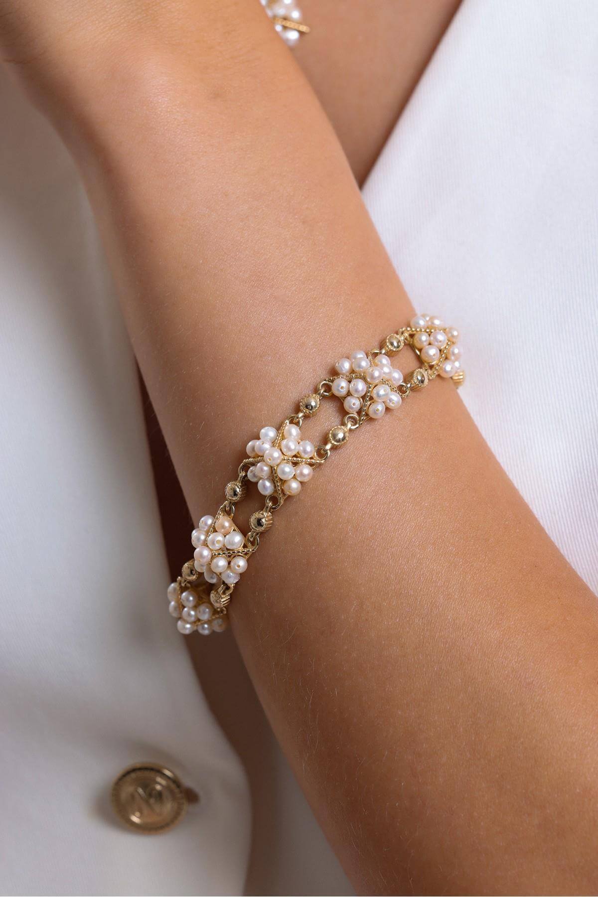 Piramit Model Doğal İnci Bileklik | | Birinci1926