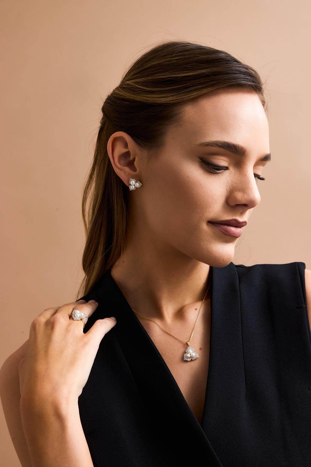 Zirkon Taşlı Doğal İnci Küpe | | Birinci1926