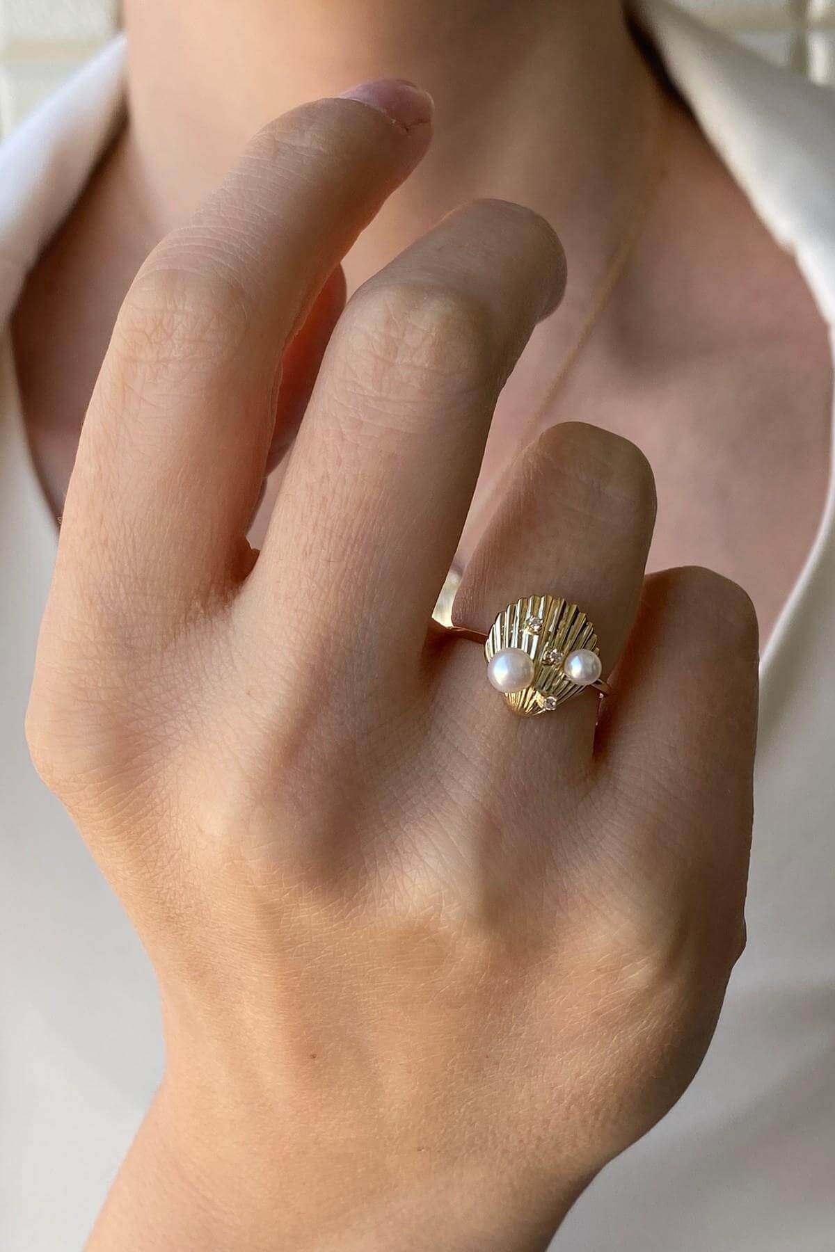 İstiridye Doğal İnci Yüzük | | Birinci1926