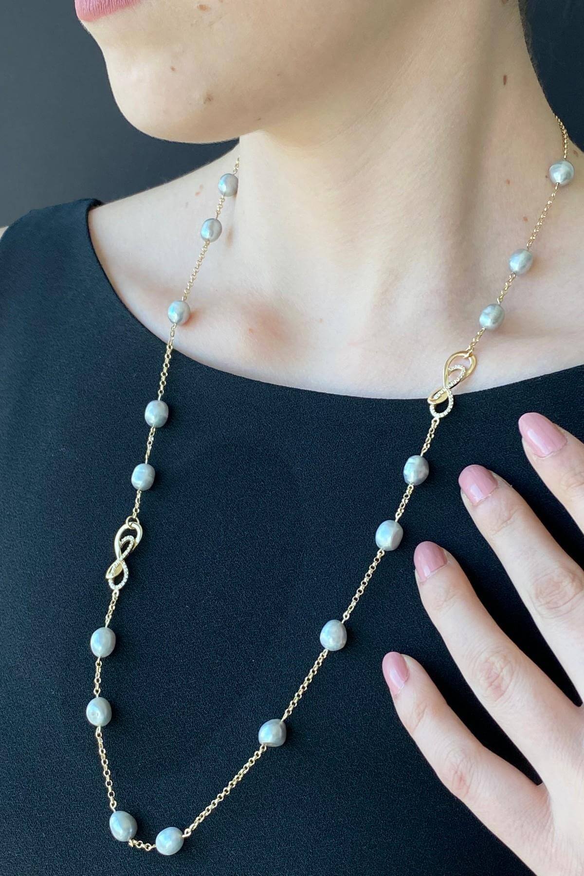 Sonsuzluk Barok Doğal İnci Kolye | | Birinci1926