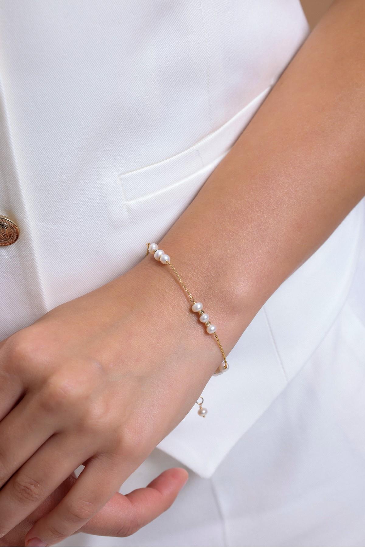 Üç İnci Dorika Toplu Doğal İnci Bileklik | | Birinci1926