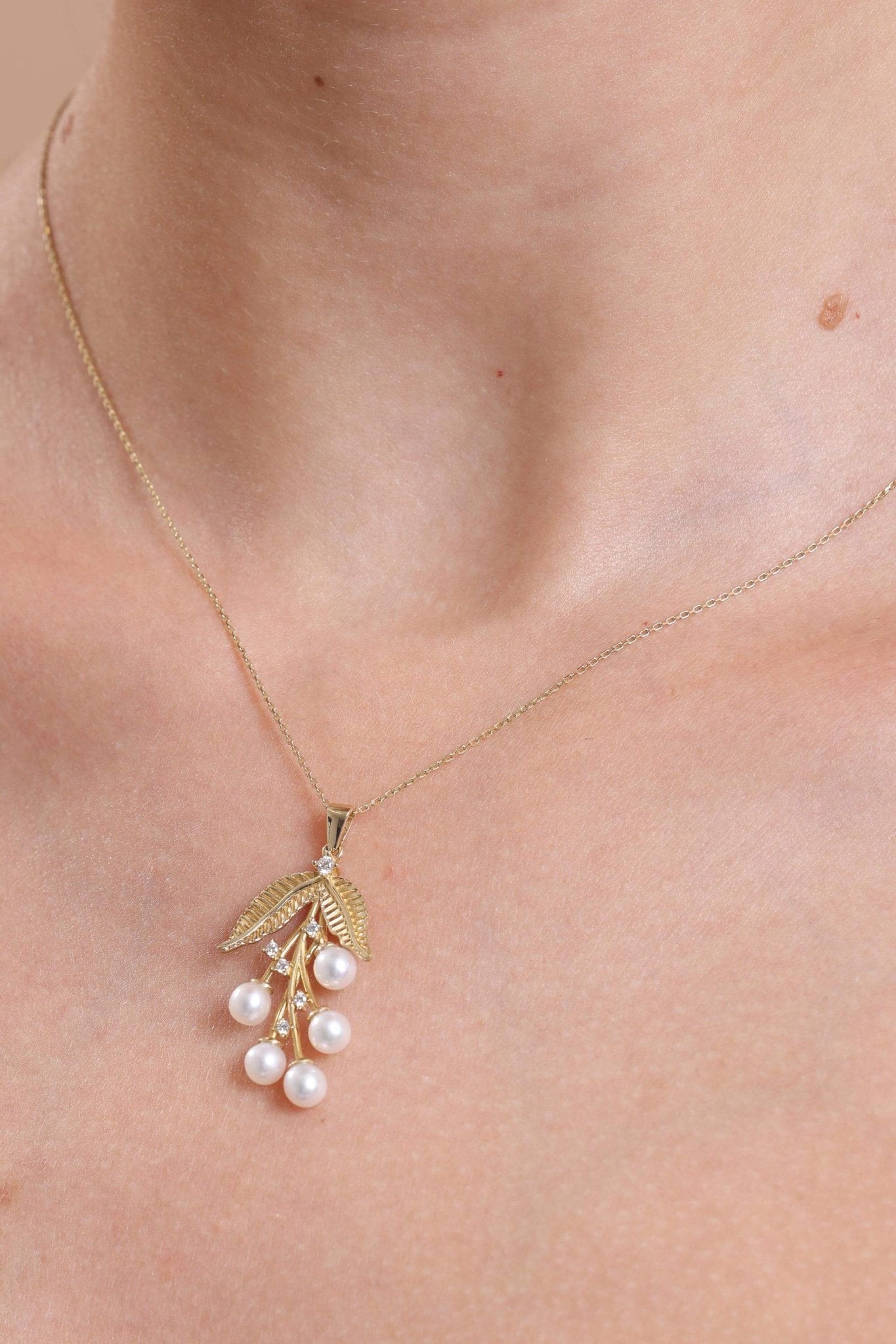 Zeytin Dalı Doğal İncili Kolye Yüzük İkili Set | | Birinci1926