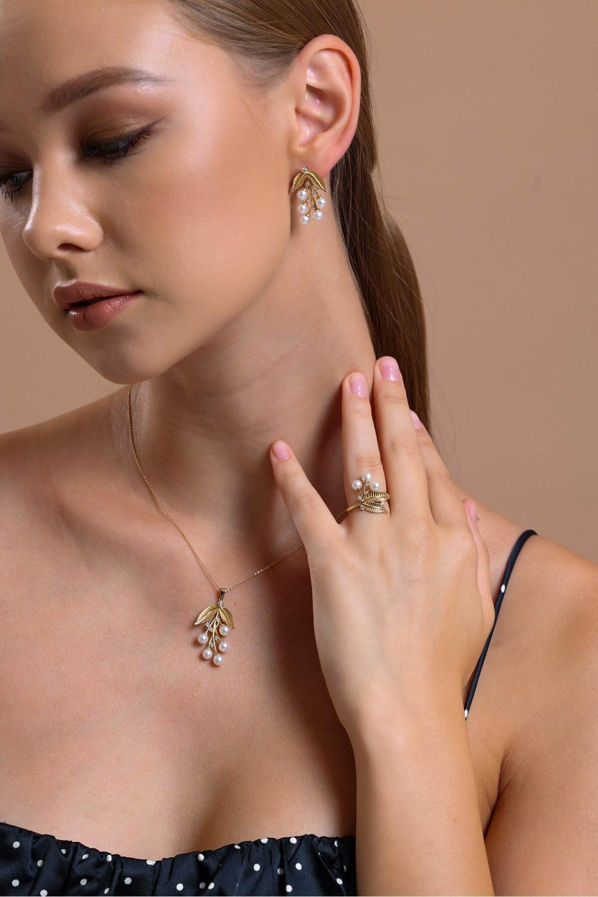 Zeytin Dalı Doğal İnci Kolye | | Birinci1926