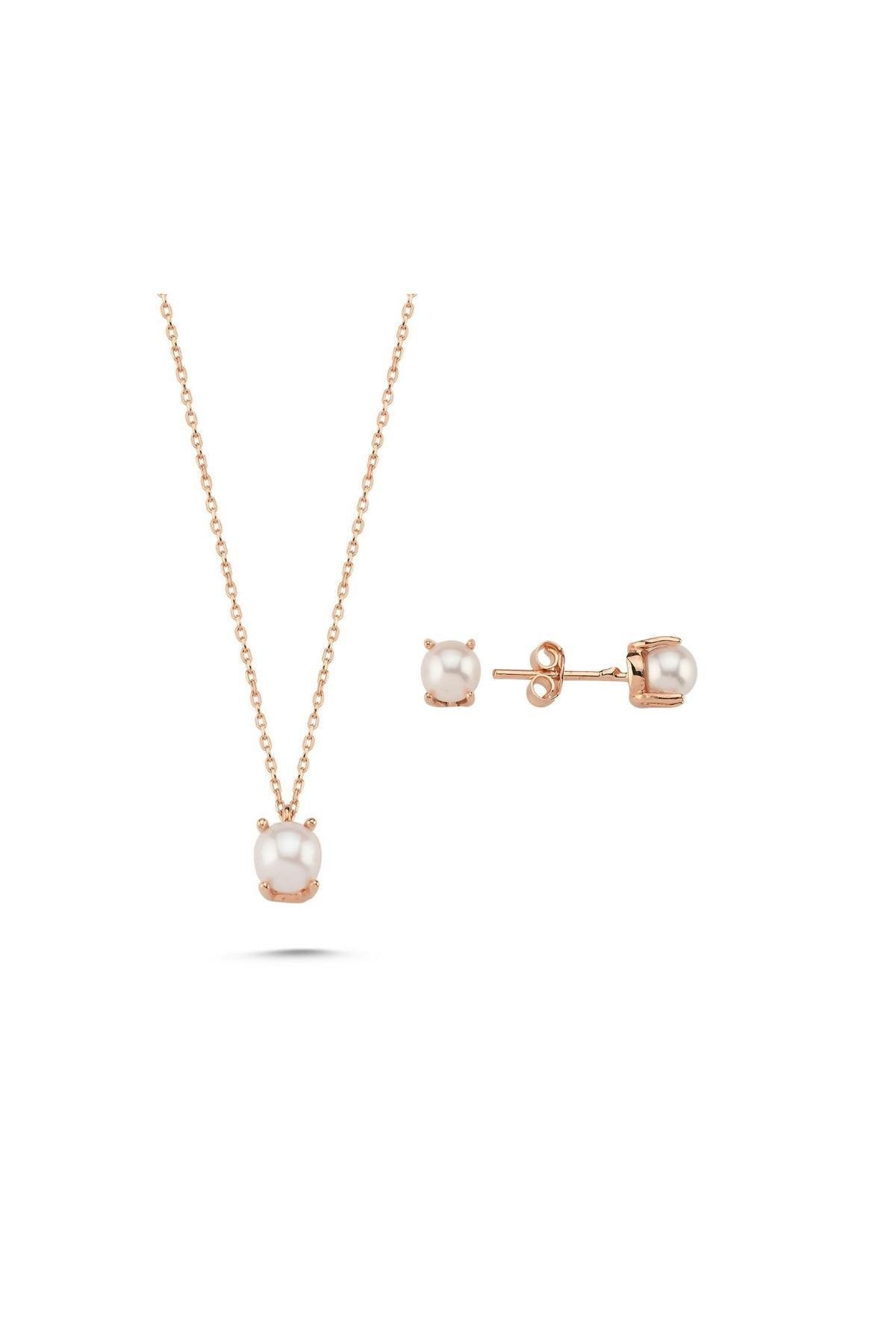 Doğal İncili Küpe Kolye İkili Set | | Birinci1926