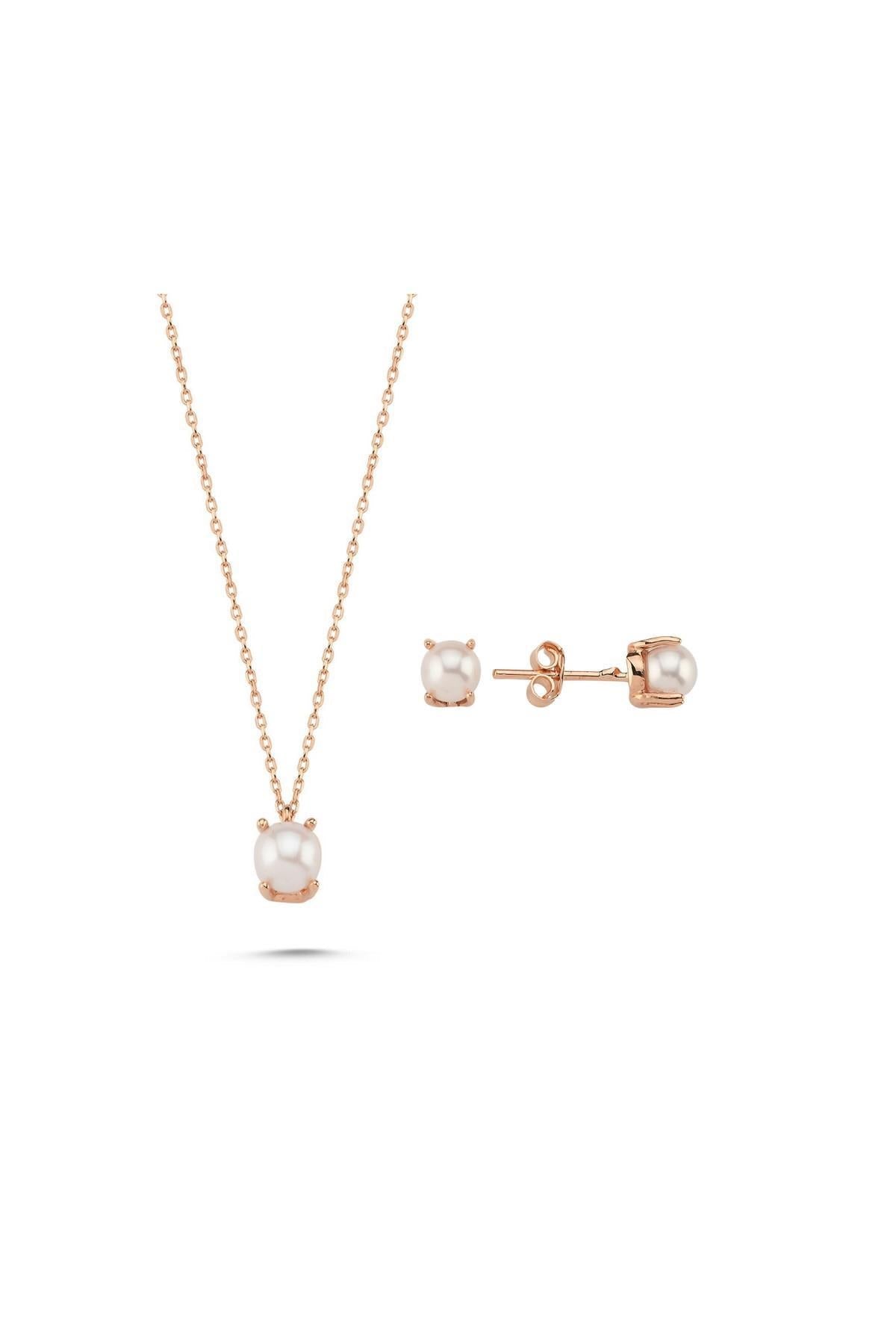 Doğal İncili Küpe Kolye İkili Set | | Birinci1926