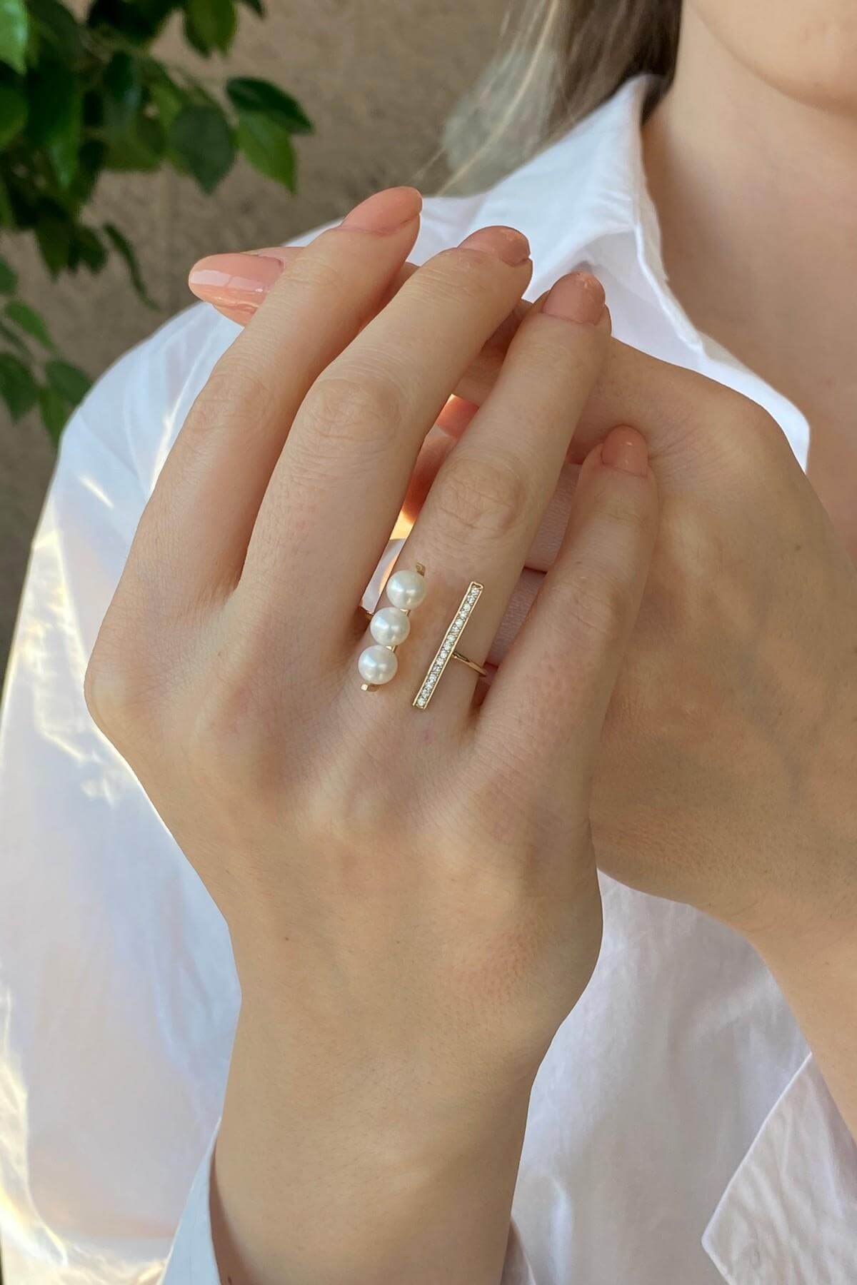 Doğal Üç Sıralı İncili Yüzük | | Birinci1926