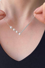 Dört Doğal İncili Zirkon Taşlı Kolye | | Birinci1926