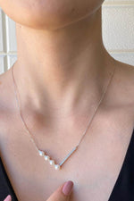 Dört Doğal İncili Zirkon Taşlı Kolye | | Birinci1926