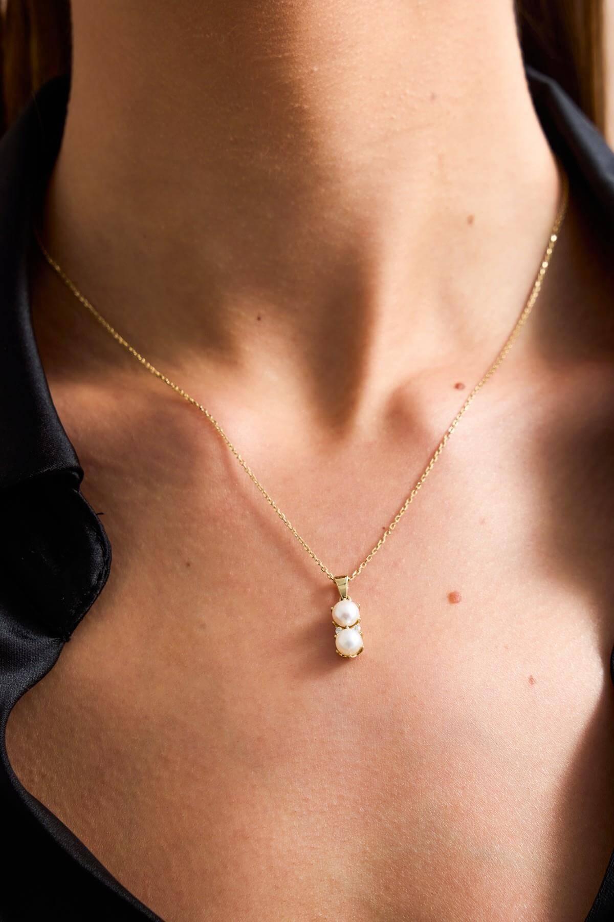 İkili İnci Küpe Kolye Yüzük Üçlü Set | | Birinci1926