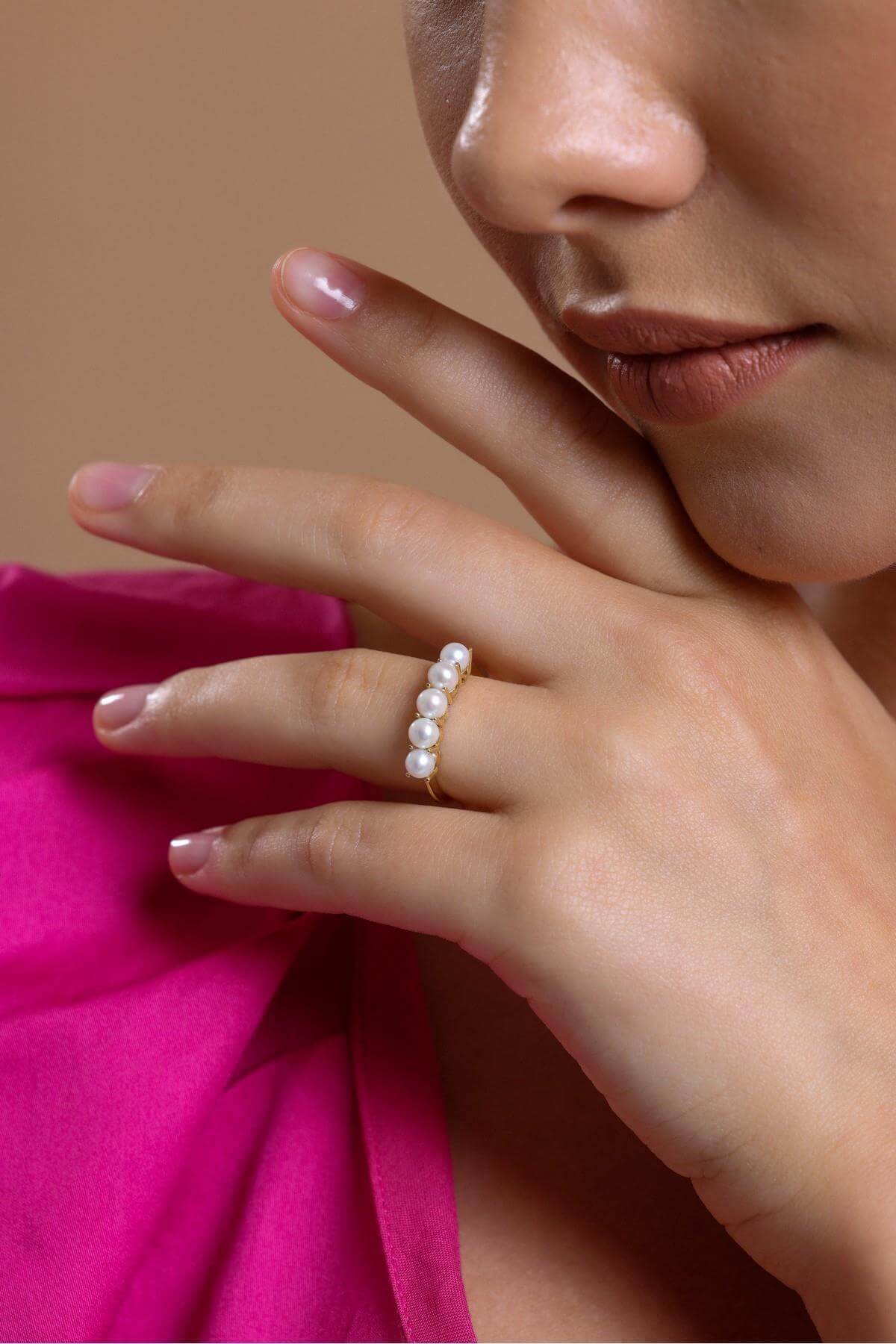 Large Beş Doğal İncili Yüzük | | Birinci1926