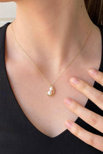 Çift Doğal İncili Küpe Kolye İkili Set | | Birinci1926