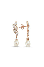 Doğal İnci Yaprak Taşlı Küpe | | Birinci1926