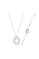 Tasarımlı Doğal İncili Kolye Bileklik İkili Set | | Birinci1926