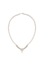 Üçgen Model Baget Taşlı Doğal İnci Kolye | | Birinci1926