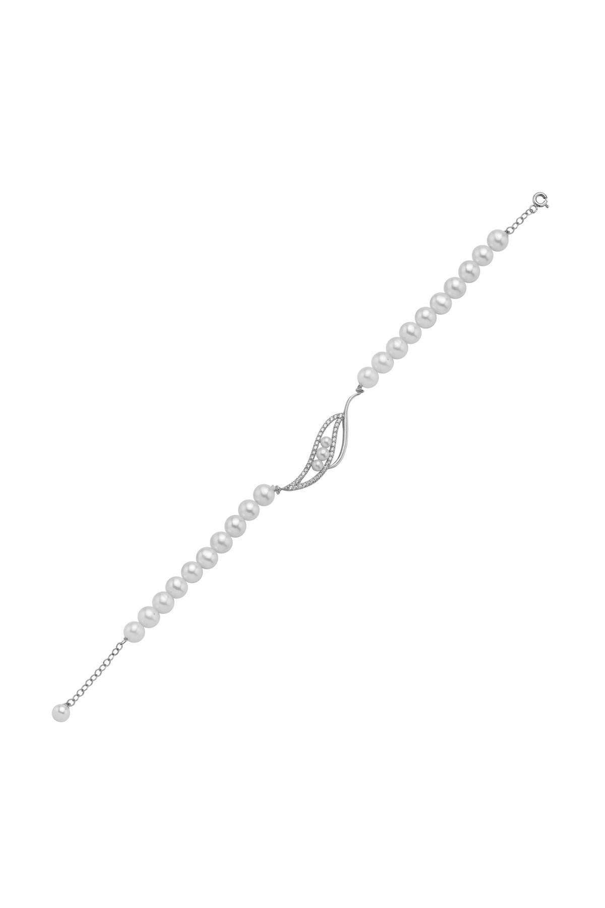 Yaprak Taşlı Doğal İnci Bileklik | | Birinci1926