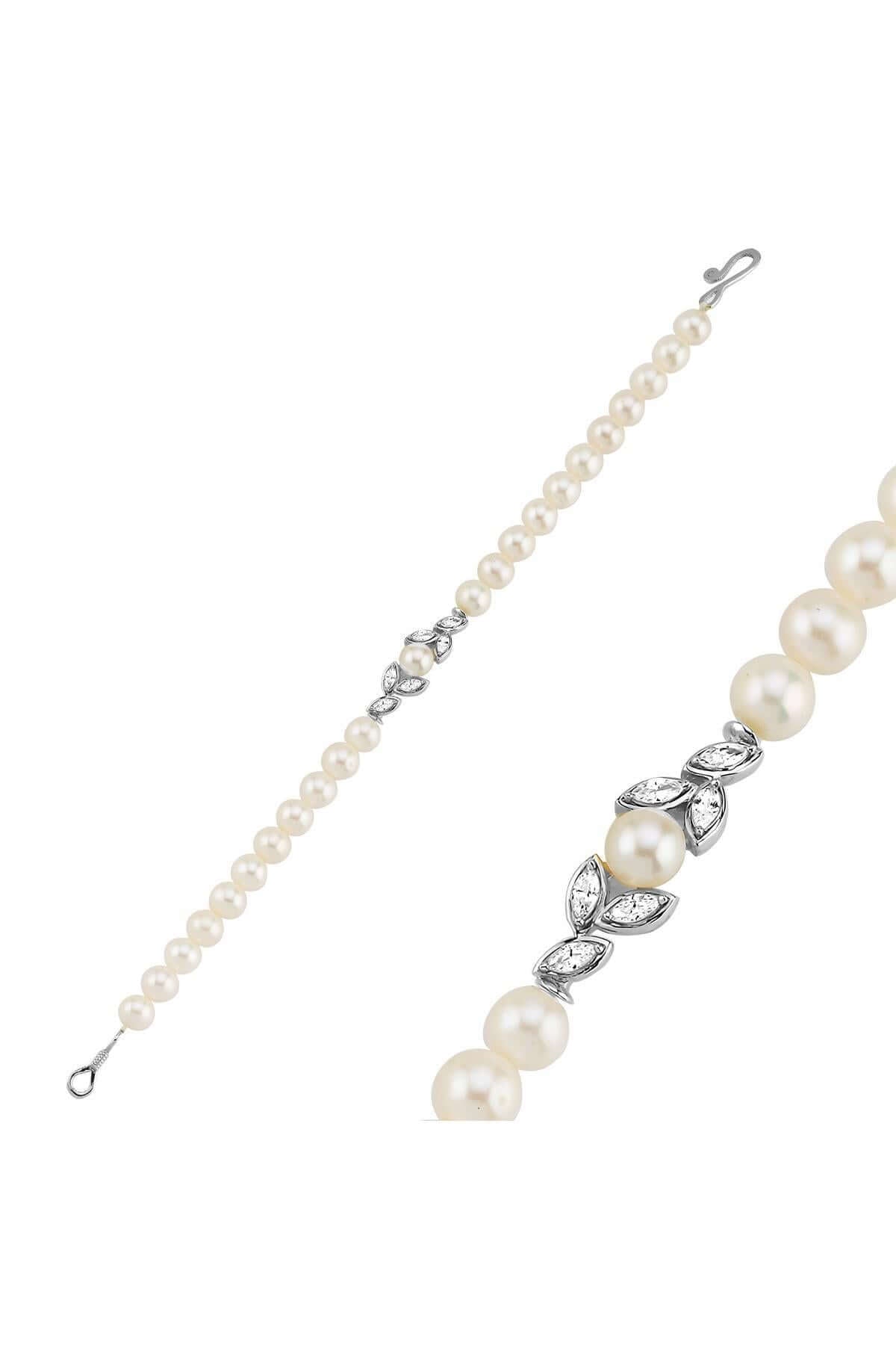 Yaprak Taşlı Doğal İnci Bileklik | | Birinci1926