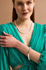 Yaprak Taşlı Doğal İnci Bileklik | | Birinci1926