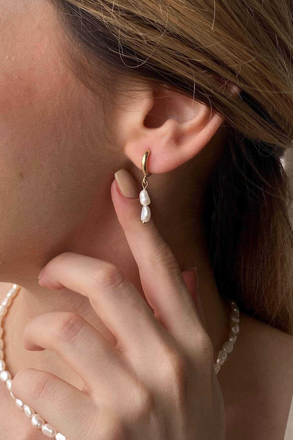 Yassı Barok İnci Küpe | | Birinci1926