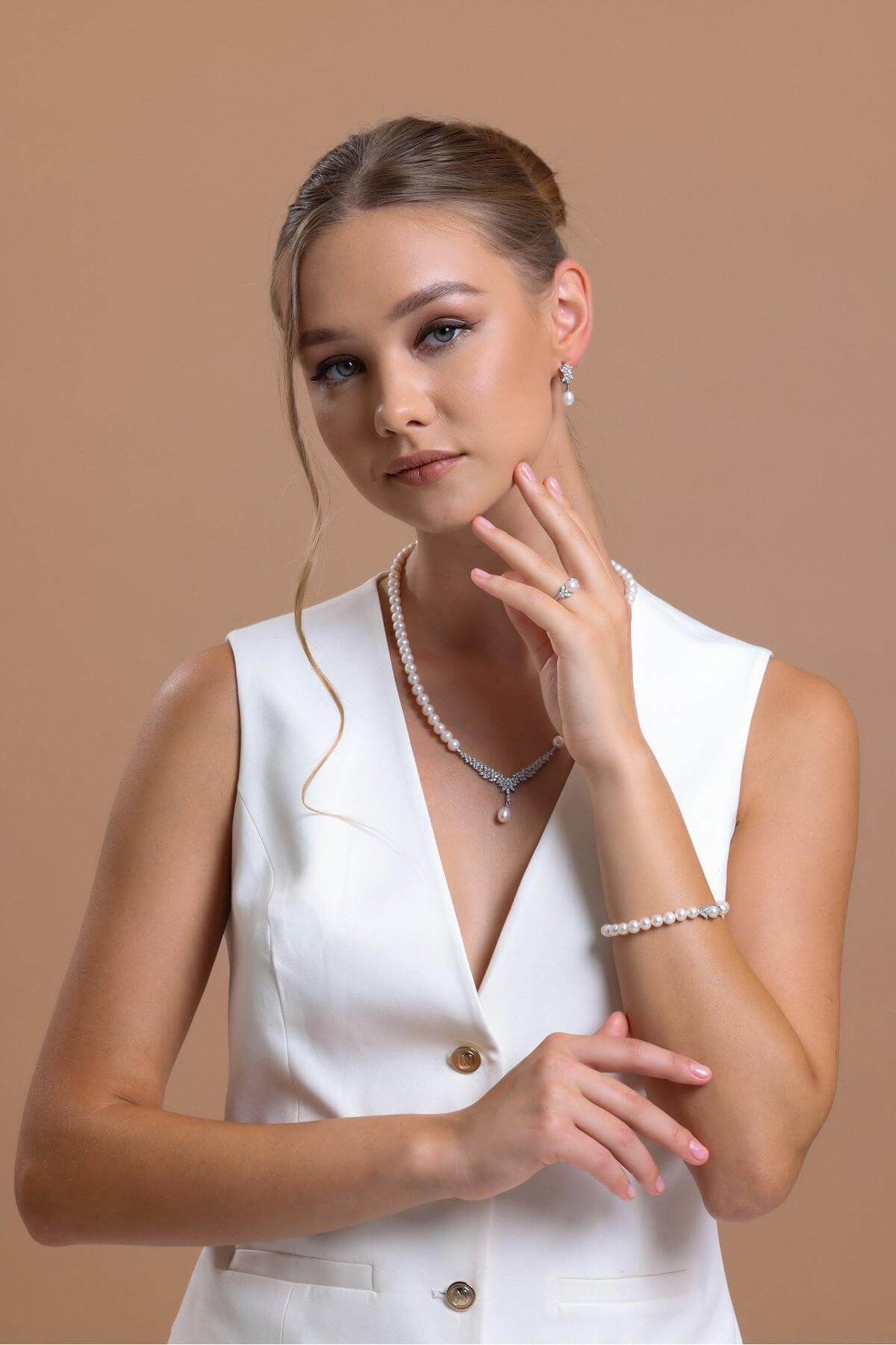 Yıldız Taşlı Doğal İnci Sallantılı Küpe | | Birinci1926