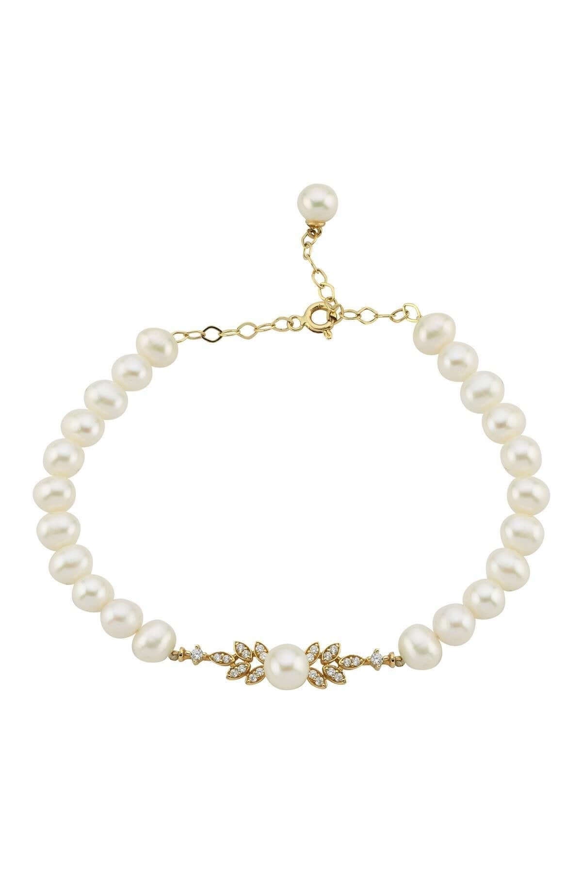 Zirkon Taşlı Doğal İnci Bileklik | | Birinci1926