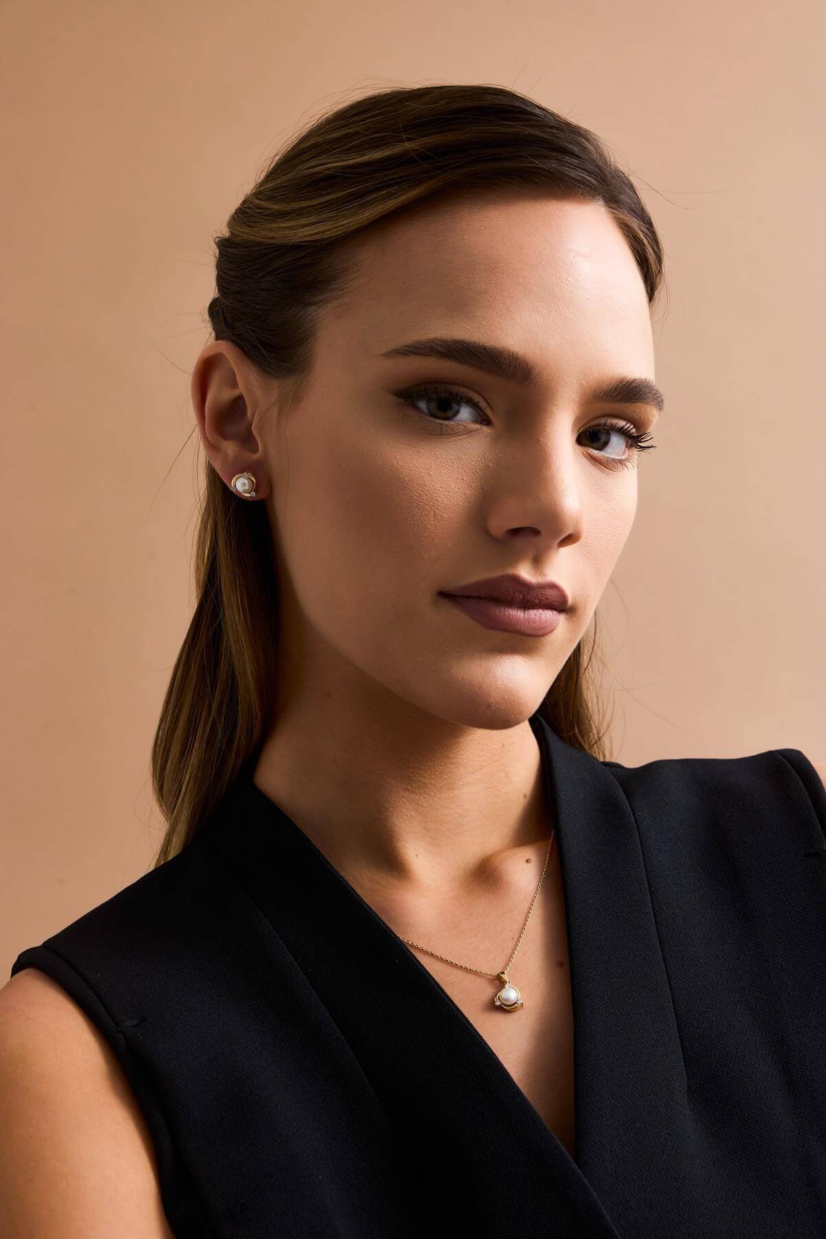 Zirkon Taşlı Doğal İnci Küpe | | Birinci1926