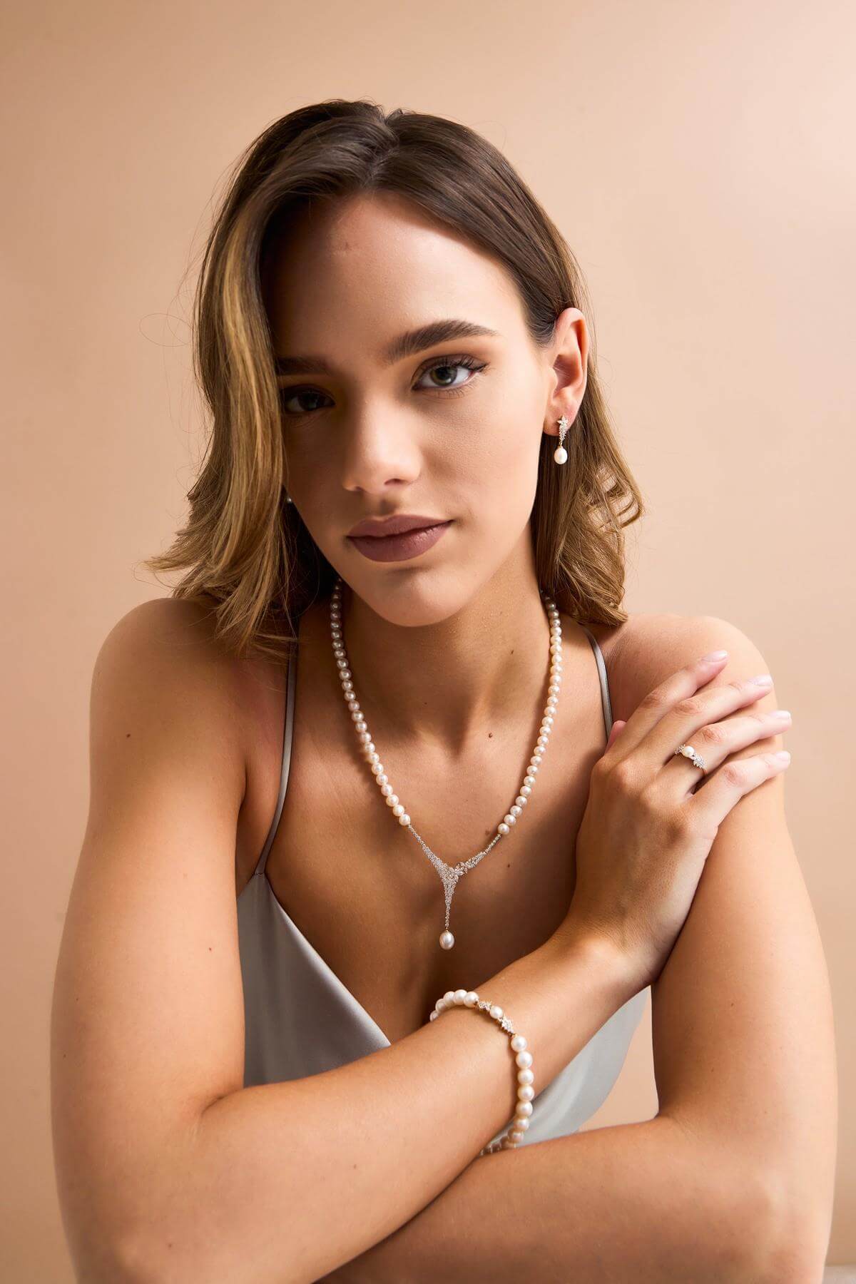 Zirkon Taşlı Doğal İnci Küpe | | Birinci1926