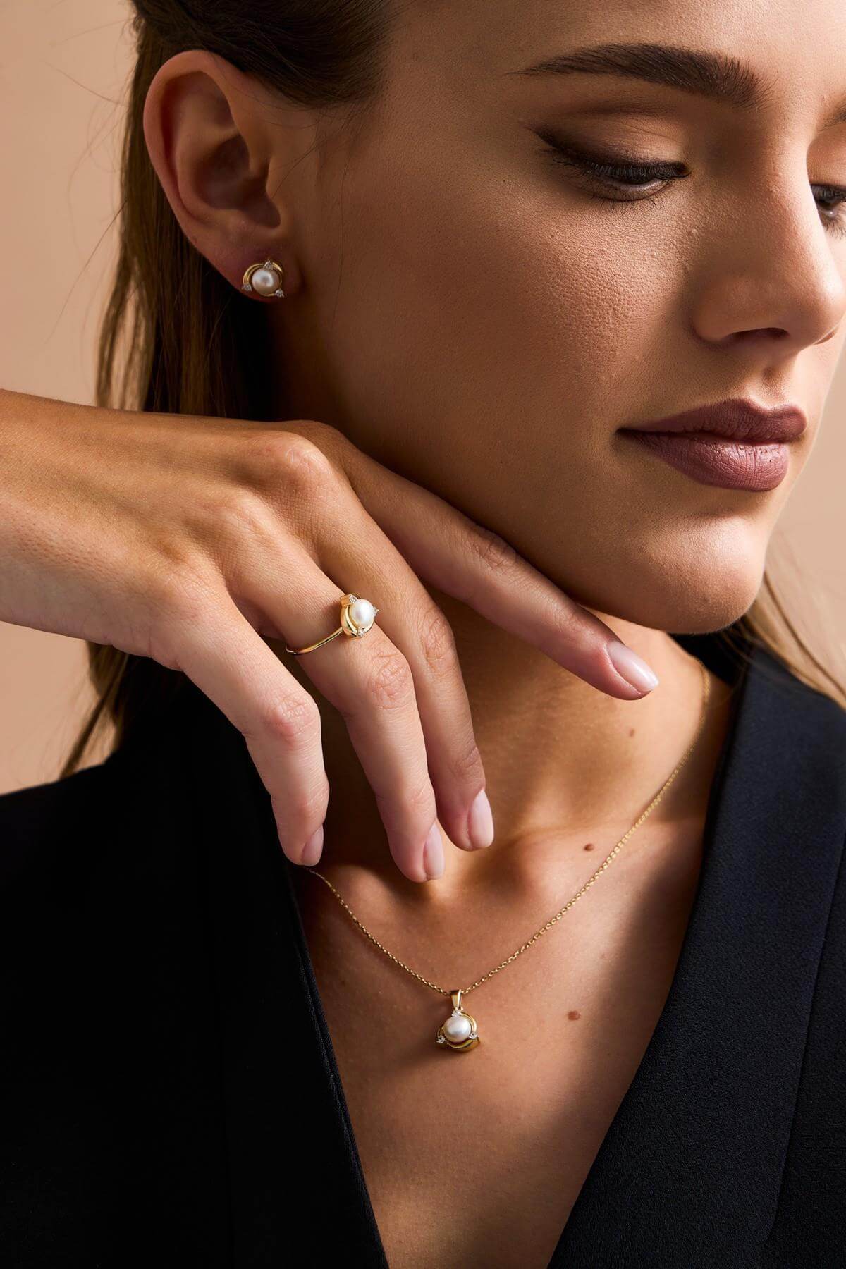 Zirkon Taşlı Doğal İnci Yüzük | | Birinci1926