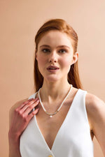 Baget Taşlı Doğal İnci Kolye | | Birinci1926